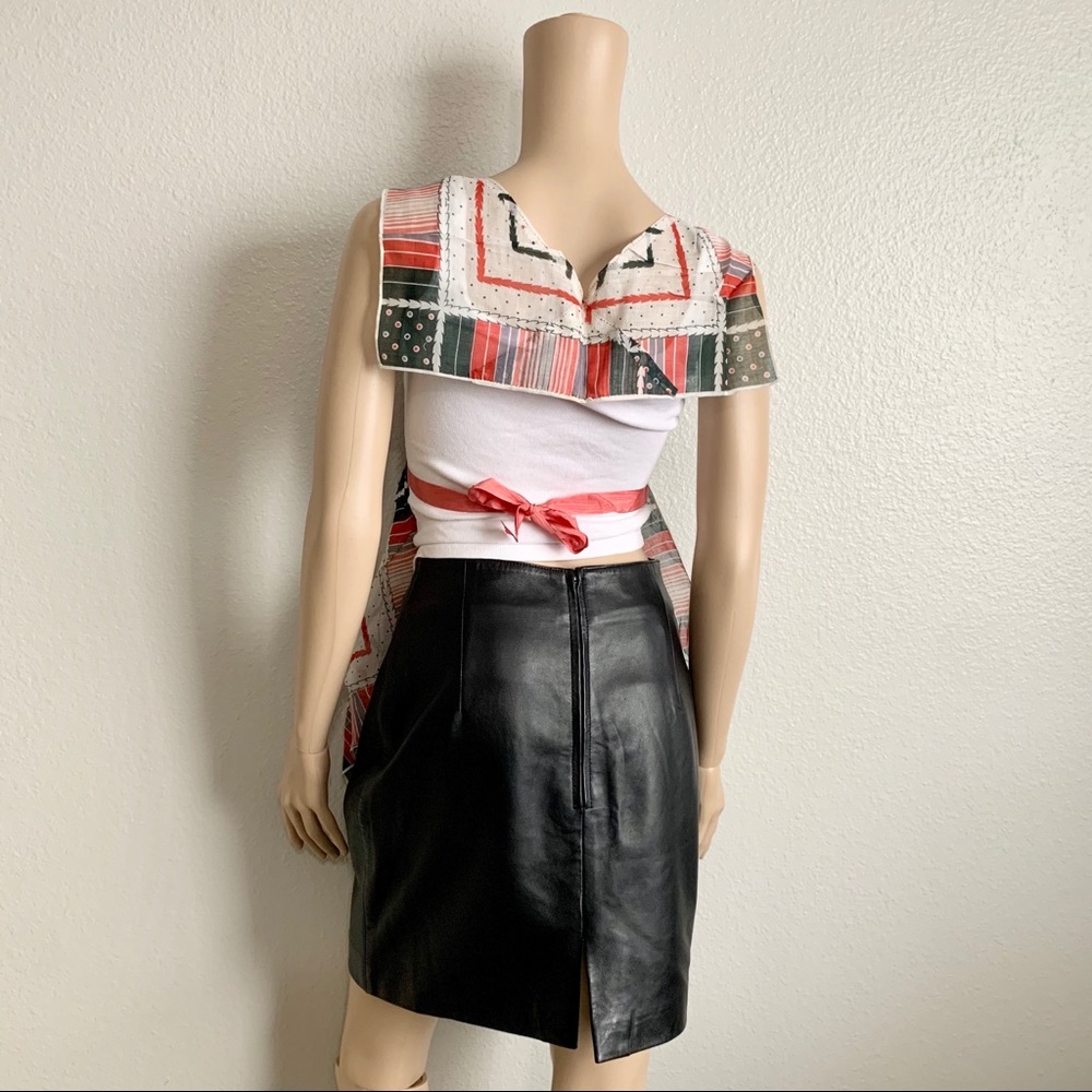 Vintage Tea Linen Patchwork Apron - image 7